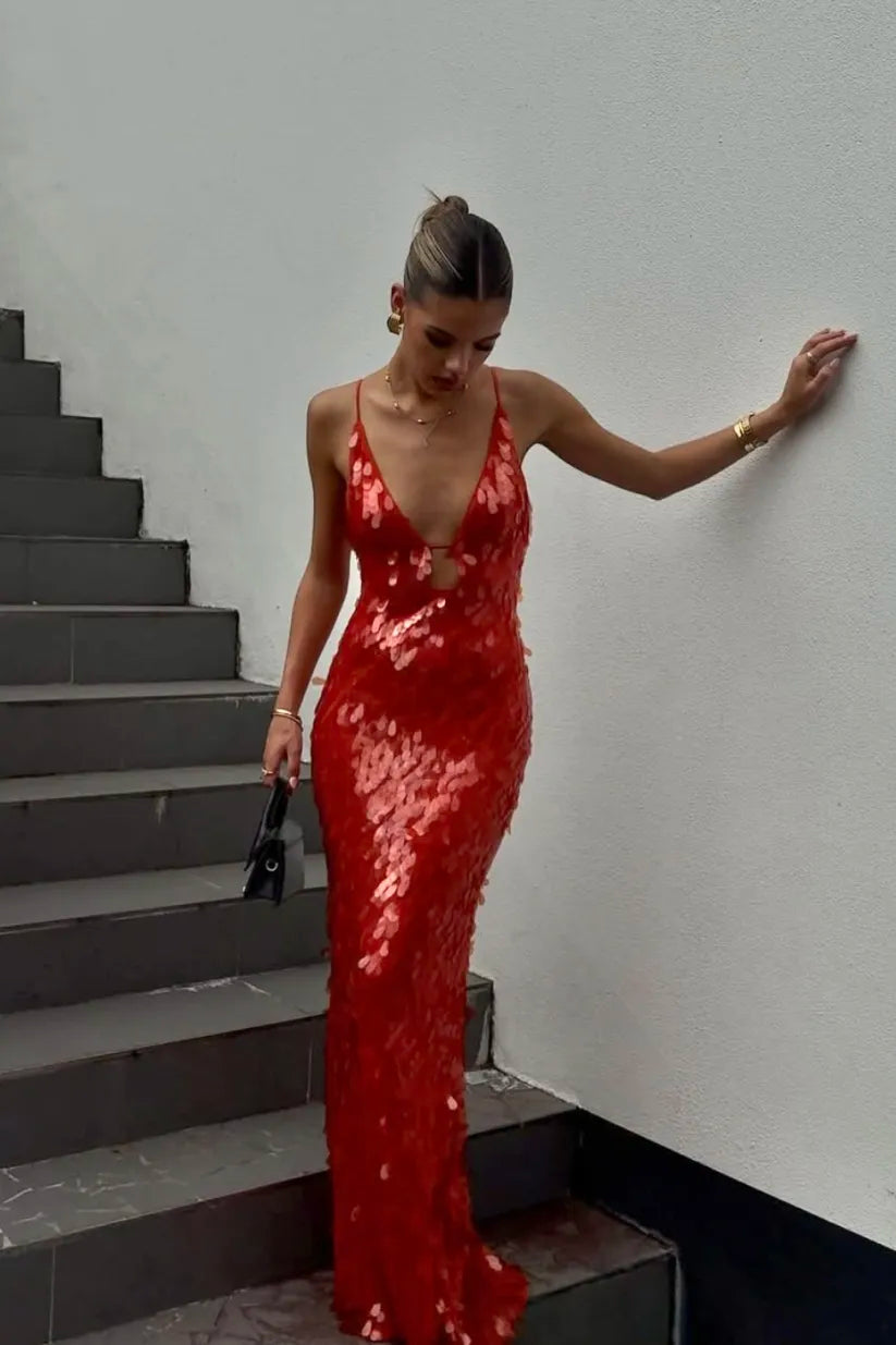 Women's Elegant Wedding Guest Dress with Sequin Detail Wedding Guest Dress from Clara & James Palm Beach
