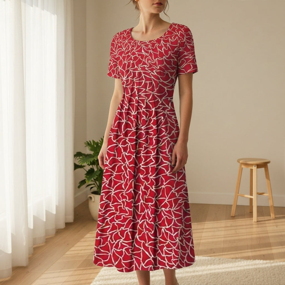 Men's Paloma Print Short Sleeve Midi Dress