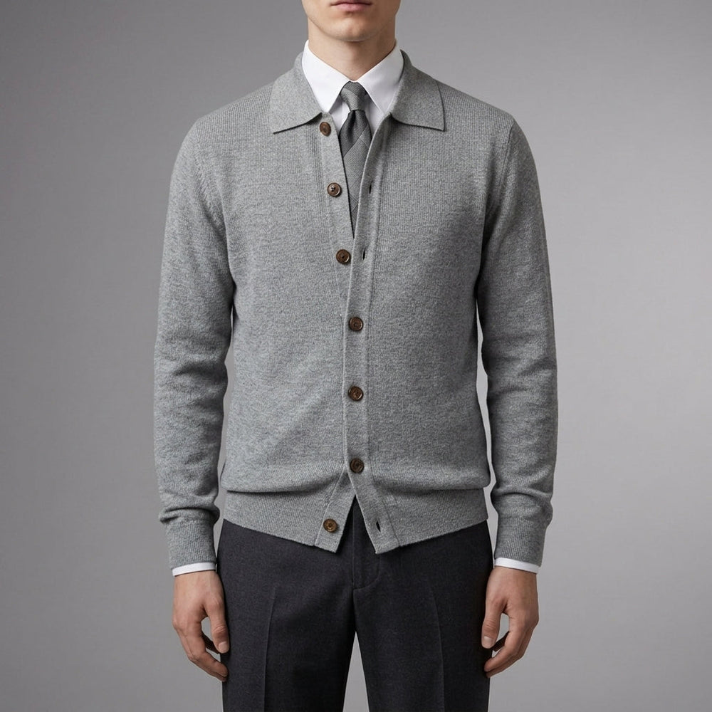 Men's Salzburg Collared Button Cardigan