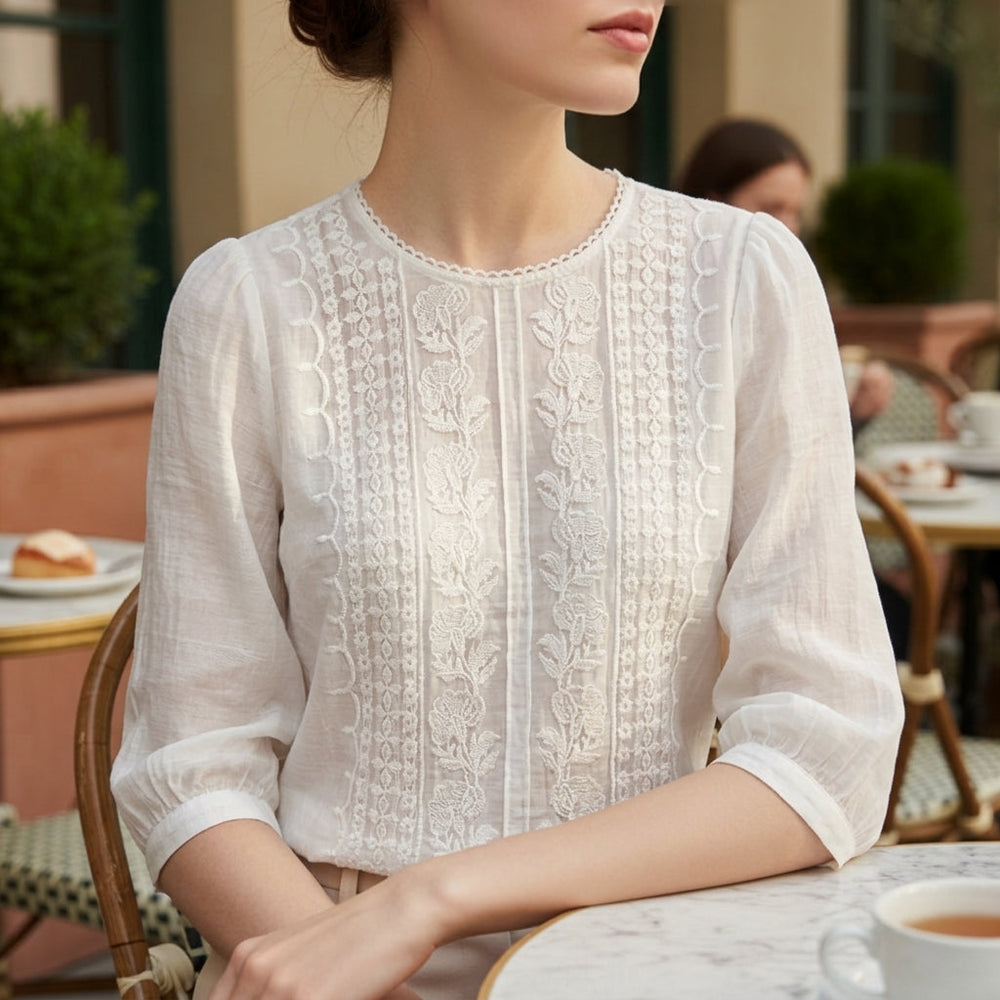 Men's Gordes Floral Lace Blouse
