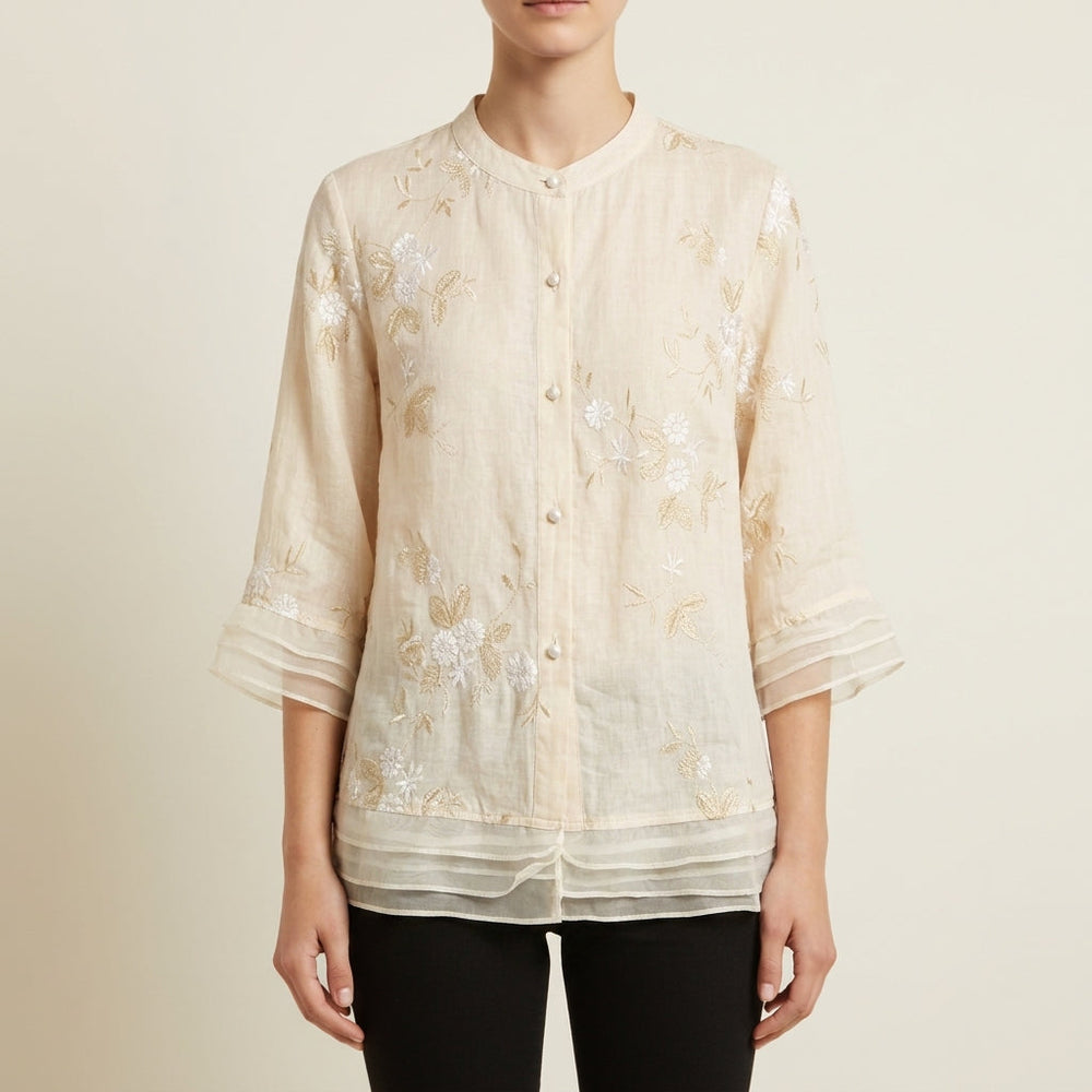 Men's Formentor Floral Embroidered Blouse