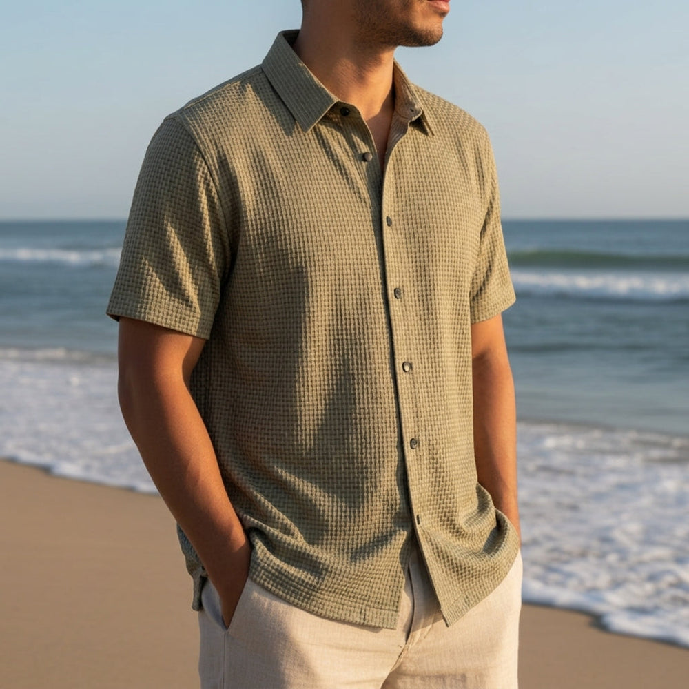Men's Poros Textured Polo