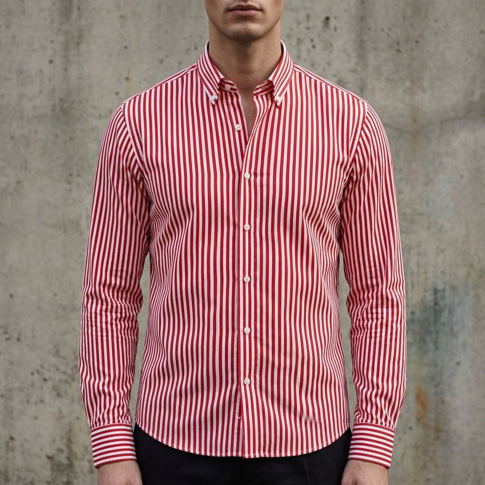 Men's Albufeira Striped Button-Up Shirt