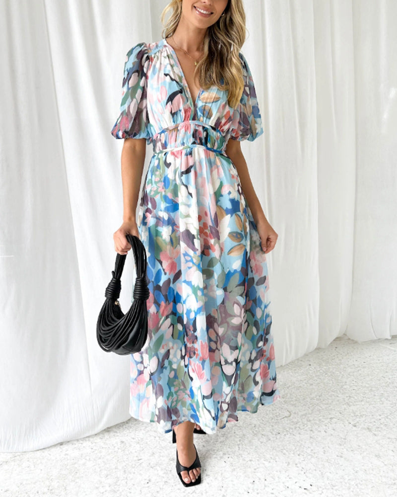 Women's Dress with Floral Pattern