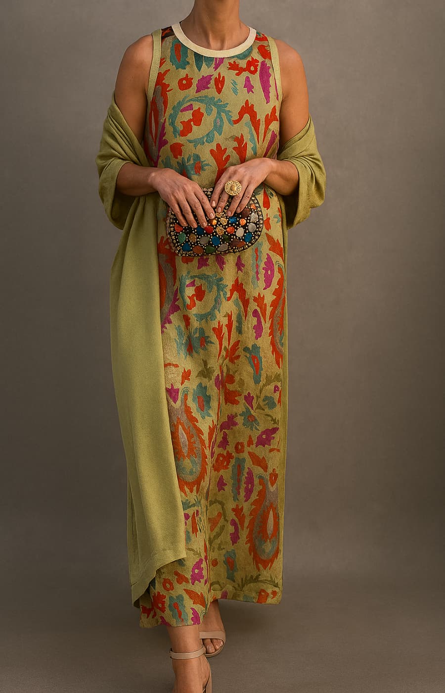 Women's Women’s Dress - Matching Open Front Coat Maxi Summer Dress from Clara & James Palm Beach