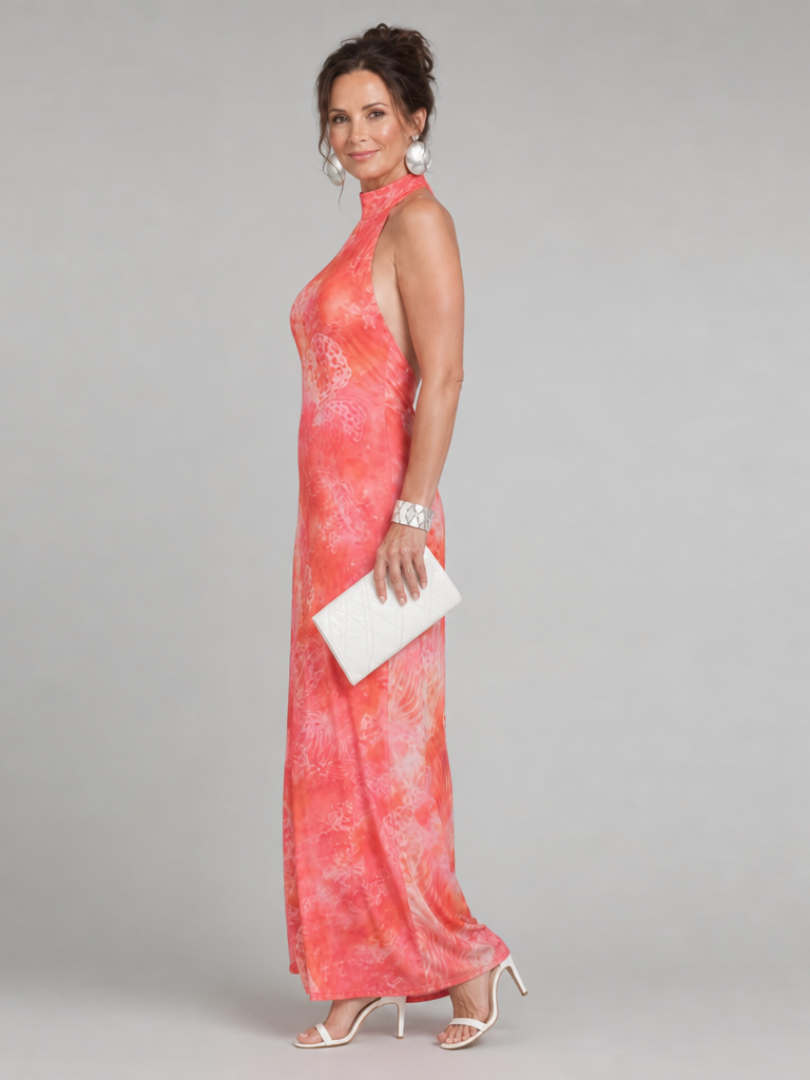 Women's Coraline Halter Neck Printed Pattern Maxi Dress