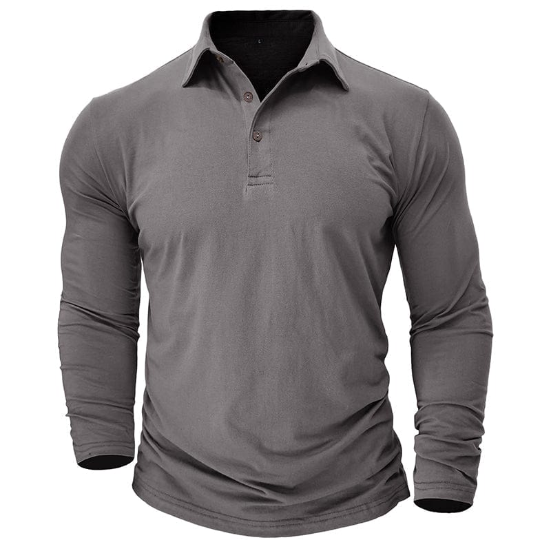 Men's Stylish Premium Long-Sleeve Polo Polo Shirt from Clara & James Palm Beach