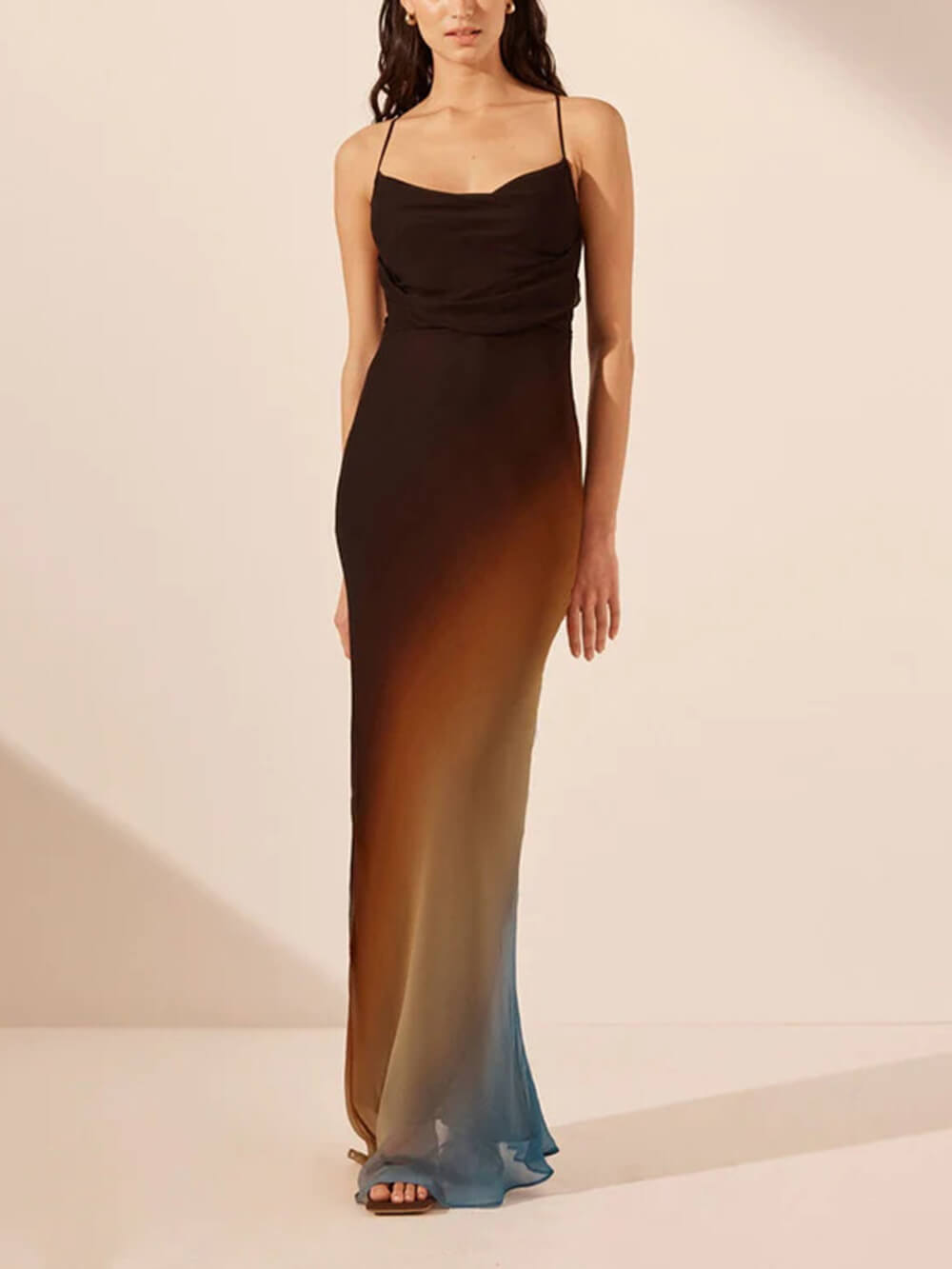 Women's Wedding Guest Maxi Dress - Spaghetti Strap Backless Wedding Guest Dress from Clara & James Palm Beach