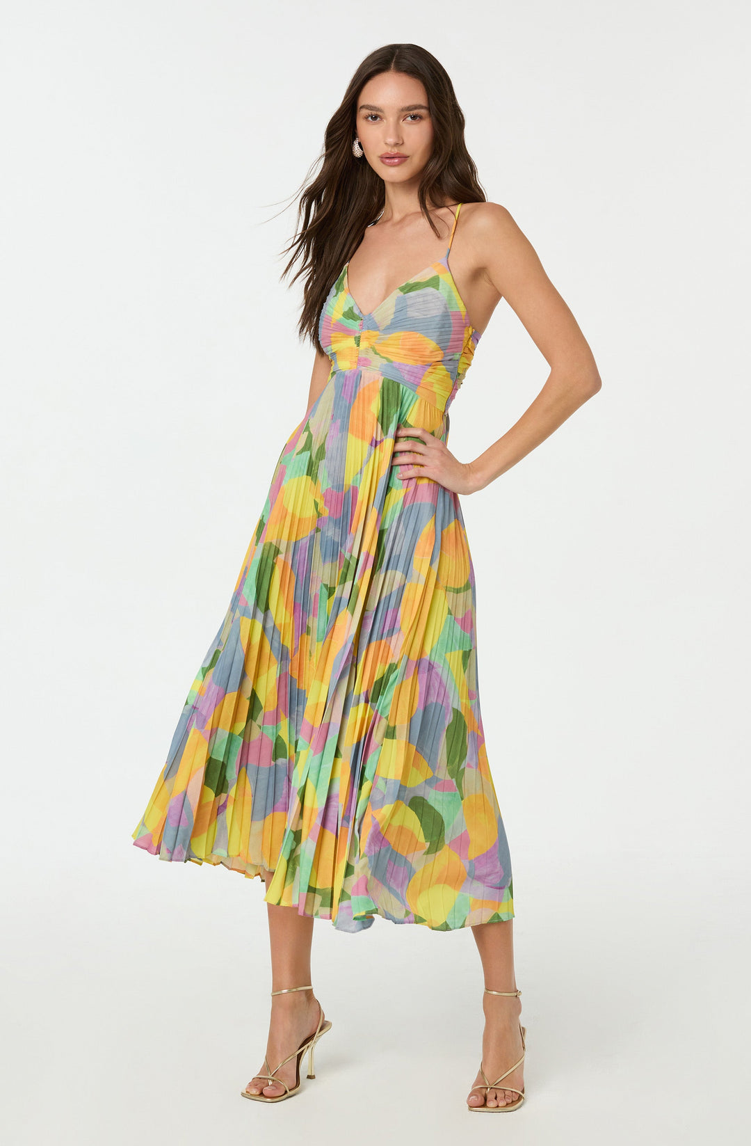 Women's Women’s Dress - Pleated Maxi Cross Tie Back Wedding Guest Dress from Clara & James Palm Beach