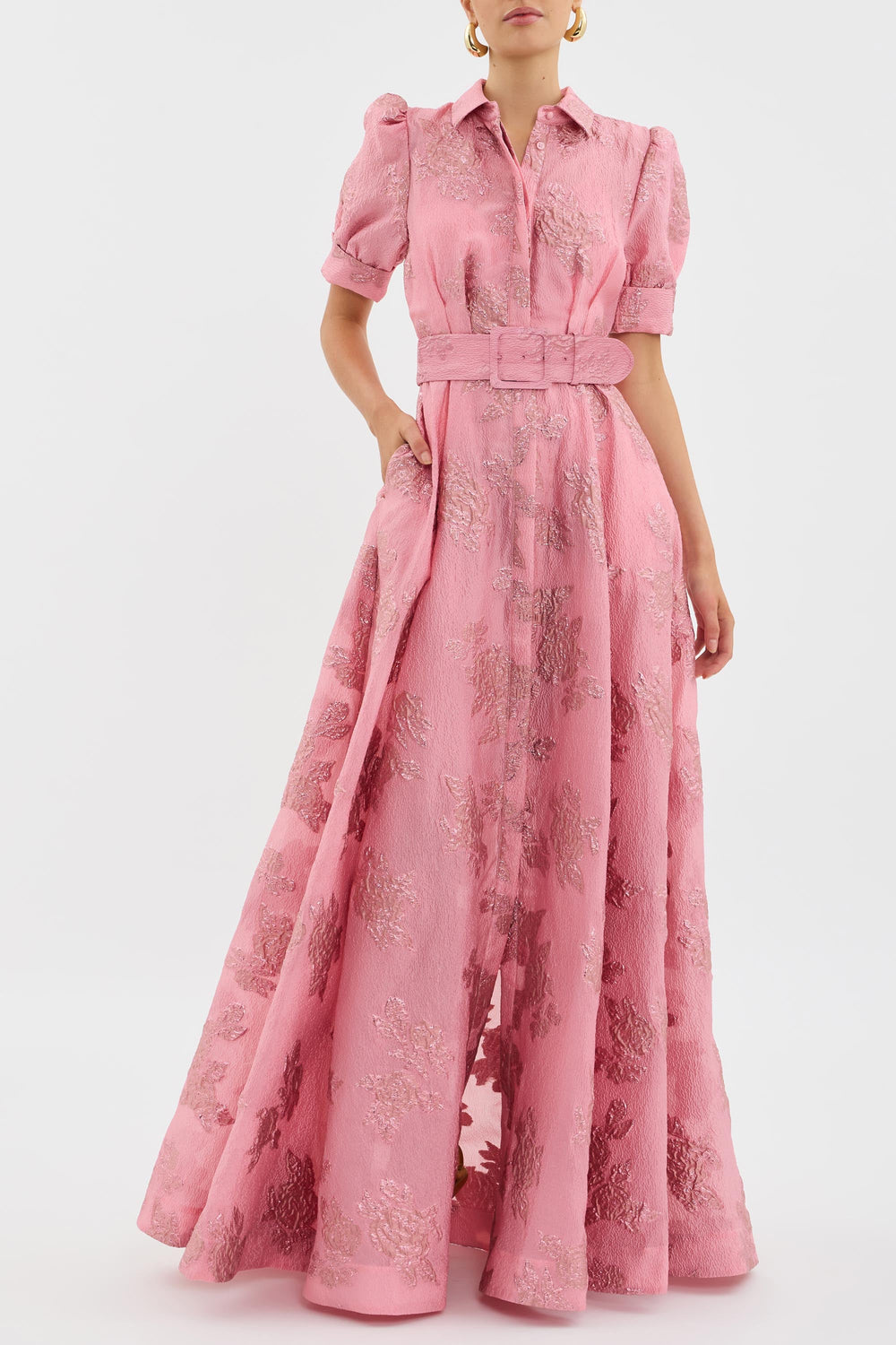 Women's Short Dress with Balloon Sleeves