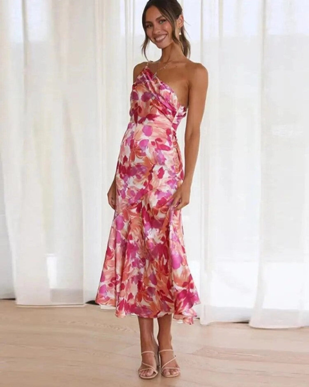 Women's Dress - Draped Bodice Design Wedding Guest Dress from Clara & James Palm Beach