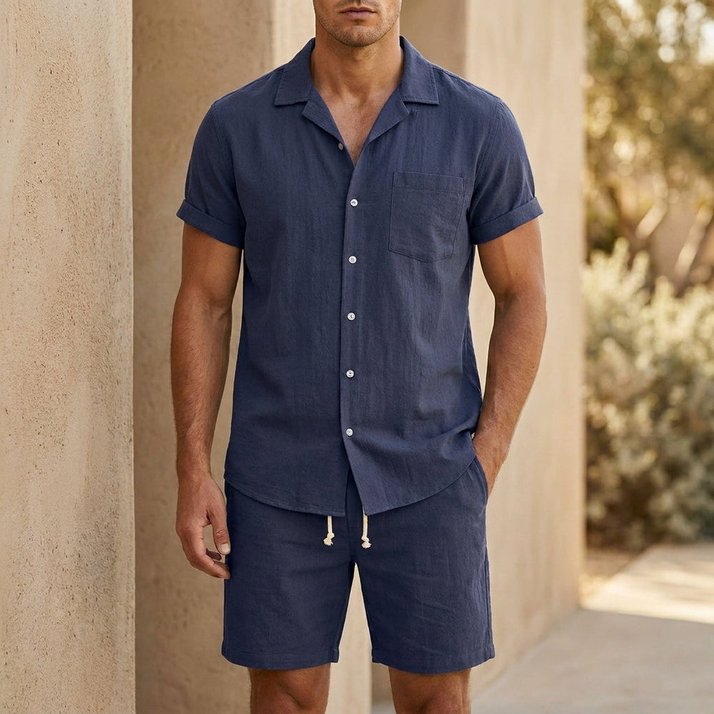 Men's Polo & Shorts Set | Lapel