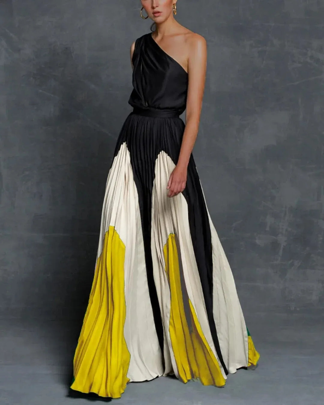 Women's Wedding Guest Maxi Dress - One-Shoulder Pleated Wedding Guest Dress from Clara & James Palm Beach