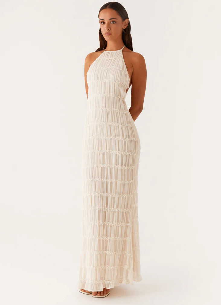 Women's Women’s Dress - Halter Maxi Wedding Guest Dress from Clara & James Palm Beach