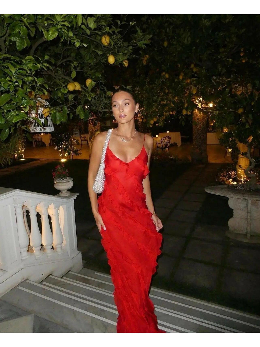 Women's Ruffled Maxi Dress Summer Dress from Clara & James Palm Beach