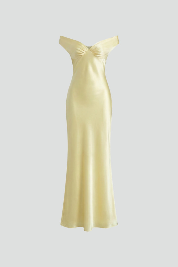 Women's Cocktail Maxi Dress - Off-Shoulder Ruched Cocktail & Formal Dress from Clara & James Palm Beach