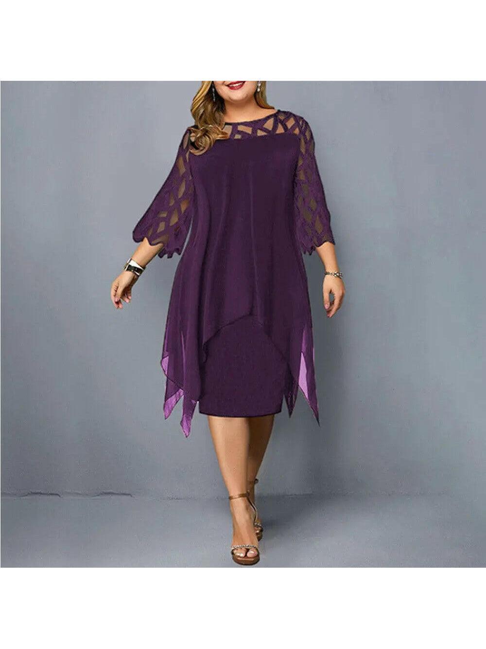 Women's Plus Size Midi Dress Summer Dress from Clara & James Palm Beach
