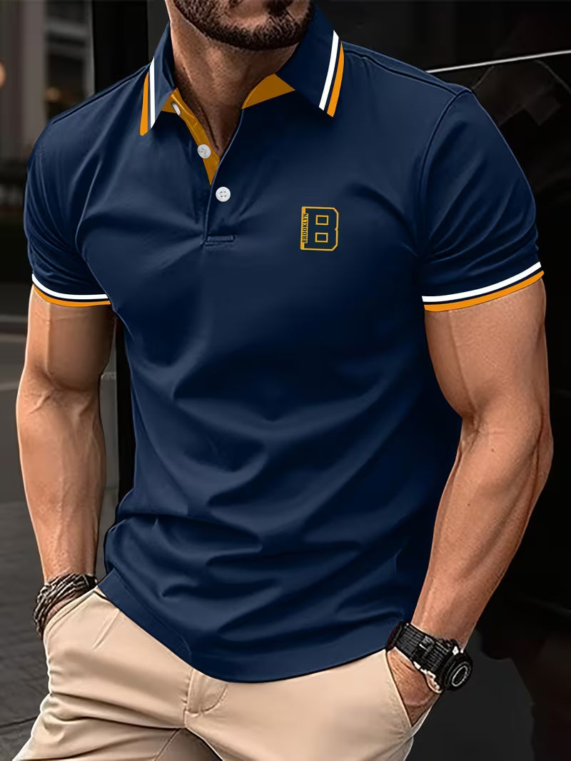 Men's Casual Short-Sleeved Polo Shirt Polo Shirt from Clara & James Palm Beach