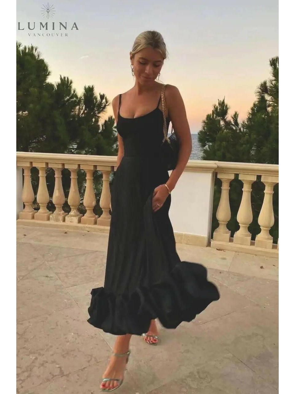Women's Graceful Flowing Dress Wedding Guest Dress from Clara & James Palm Beach
