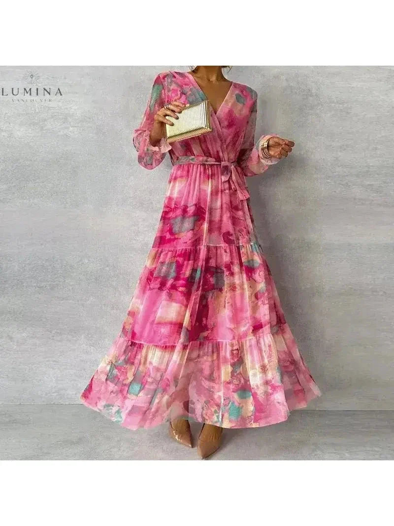 Women's Elegant Floral Dress Wedding Guest Dress from Clara & James Palm Beach