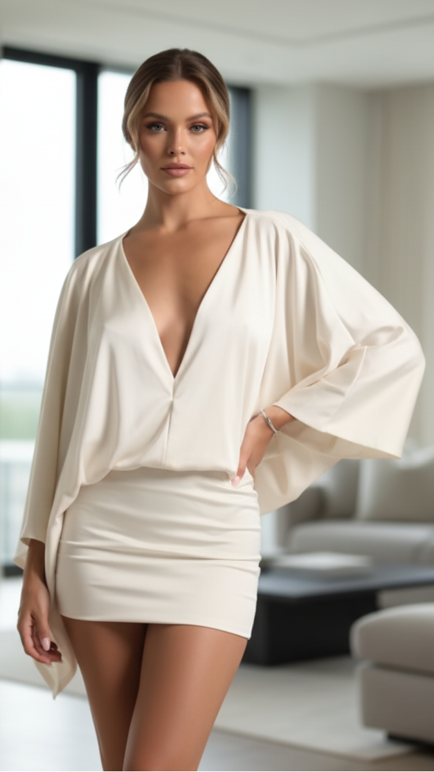 Women's Draped Mini Dress Homecoming Dress from Clara & James Palm Beach