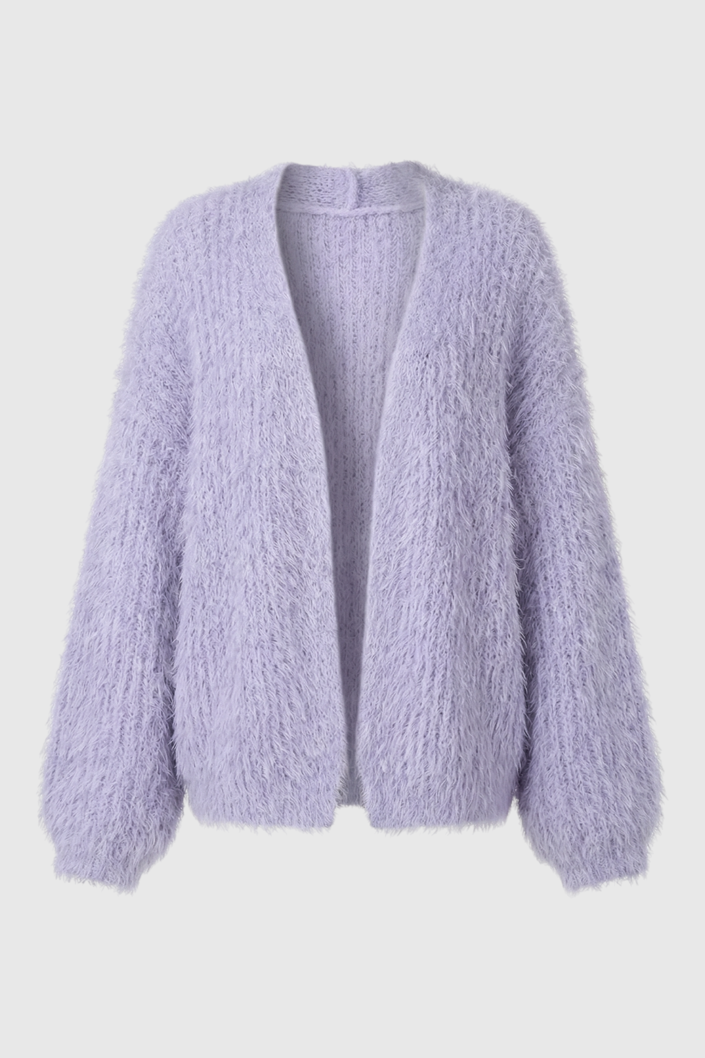 Women's Cozy Purple Knit Cardigan with Ribbed Details Fall Dress & Knitwear from Clara & James Palm Beach