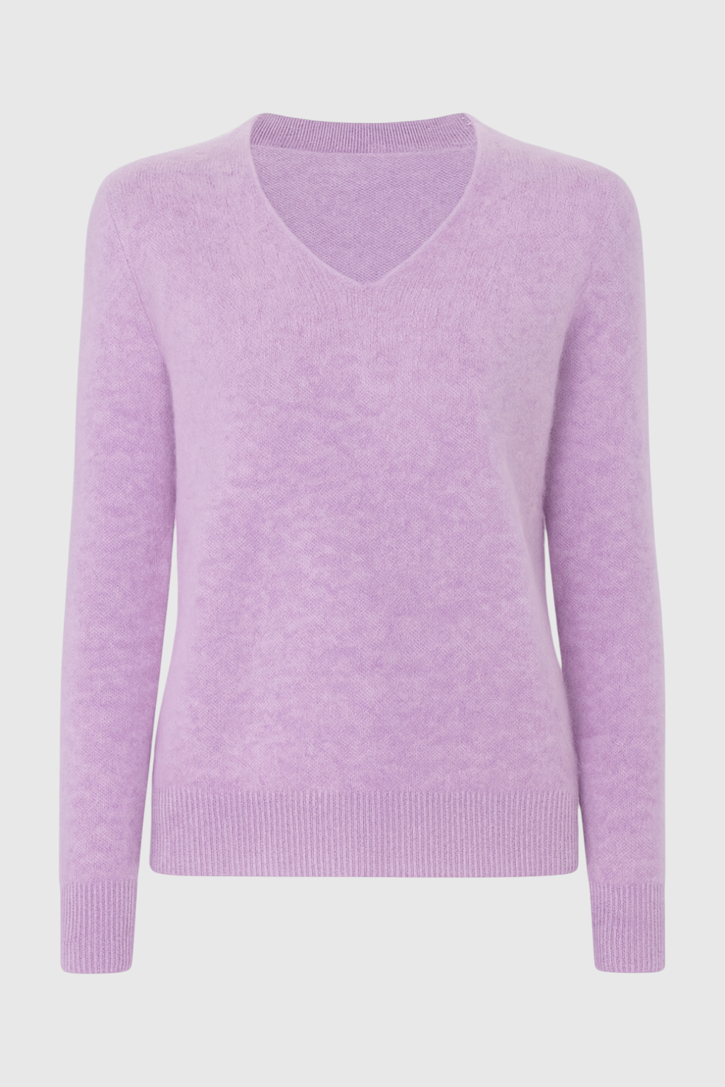 Women's Cozy Purple Knit Sweater with V-Neckline Fall Dress & Knitwear from Clara & James Palm Beach