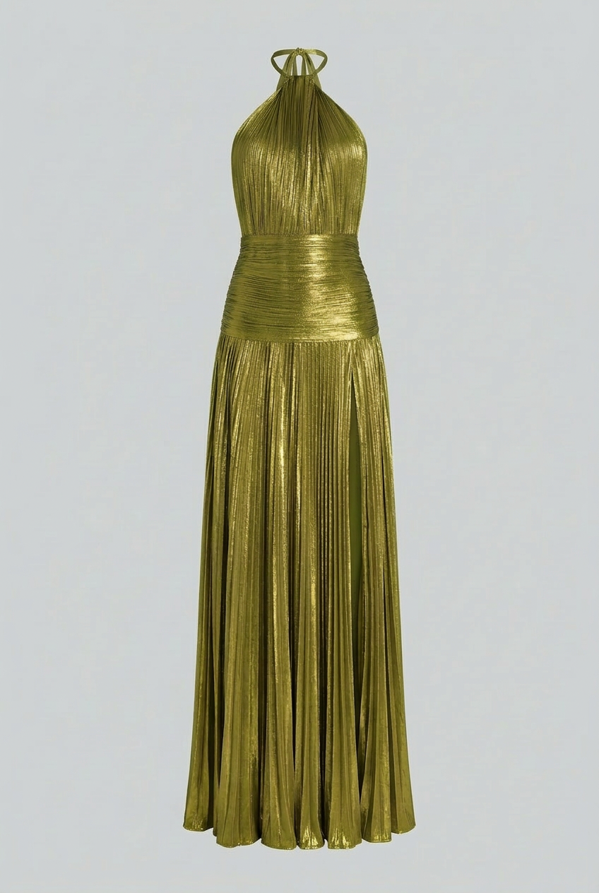 Women's Elegant Olive Green Maxi Dress with Flattering Summer Dress from Clara & James Palm Beach