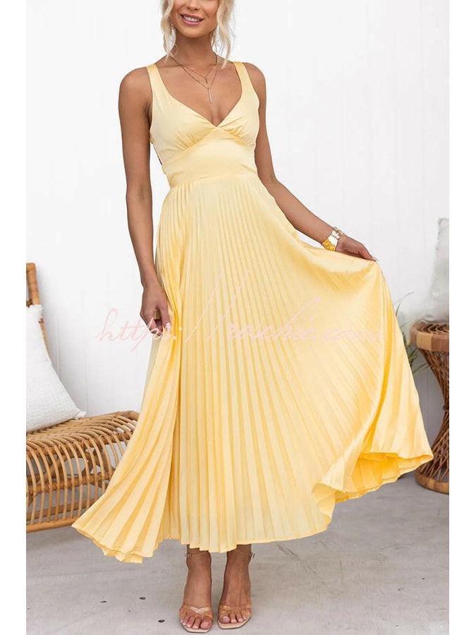 Women's Stunning Pleated Dress Wedding Guest Dress from Clara & James Palm Beach