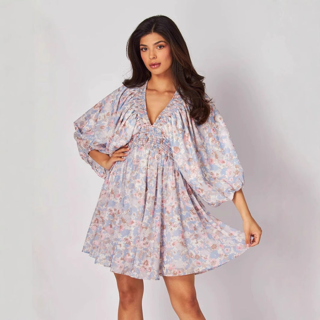 Women's Chiffon Short Dress Floral Everyday Top & Bottom from Clara & James Palm Beach