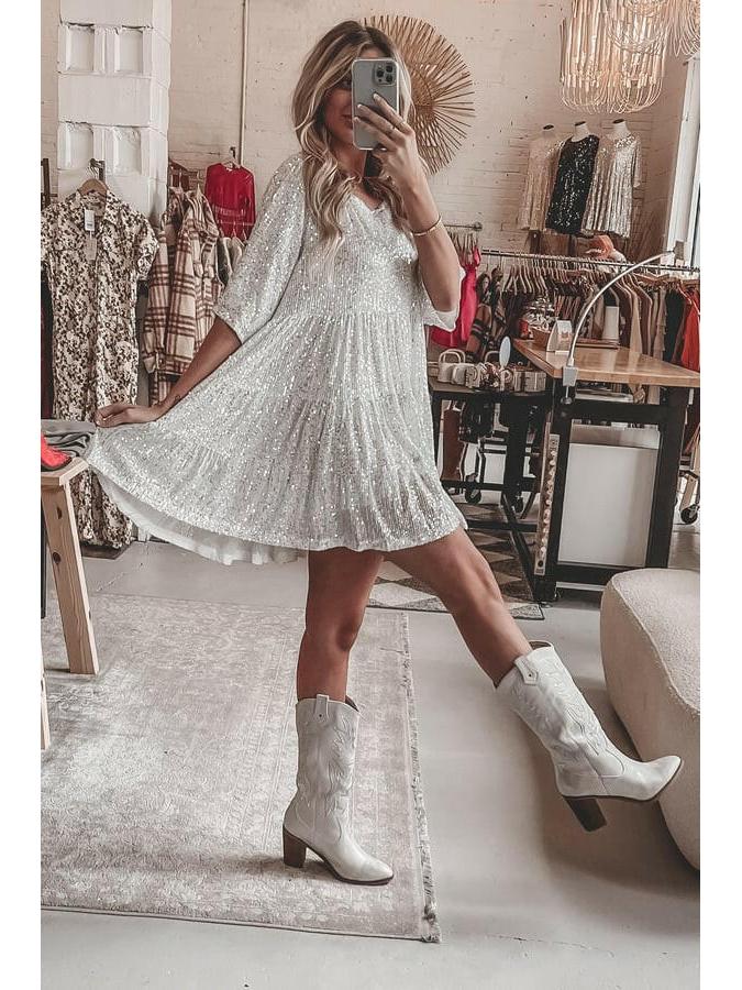 Women's Sparkling Mini Dress Homecoming Dress from Clara & James Palm Beach