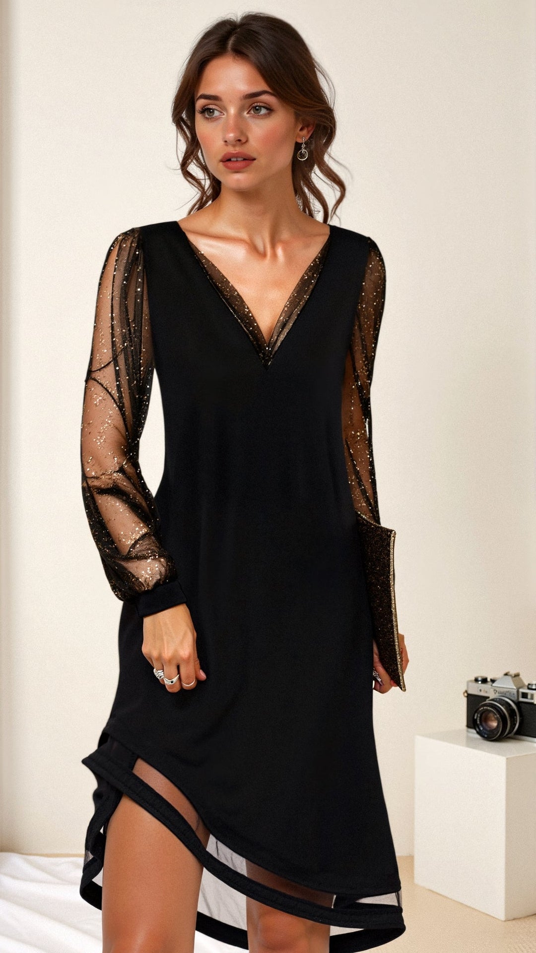 Women's Evening Party Mini Cocktail Dress with Sleeves Cocktail & Formal Dress from Clara & James Palm Beach