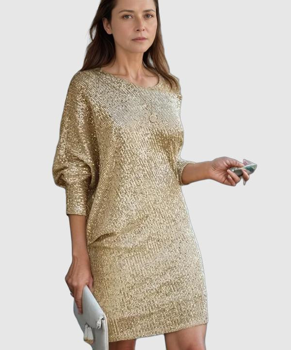 Women's Sequin Dress Knee-Length Elegant Homecoming Dress from Clara & James Palm Beach