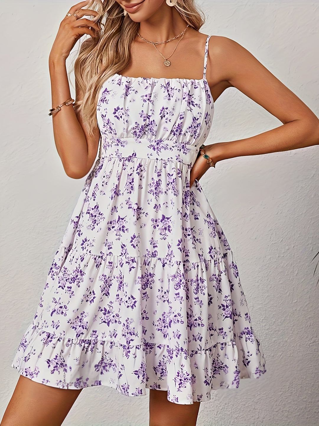 Women's Sleeveless Sundress Floral Print Summer Dress from Clara & James Palm Beach
