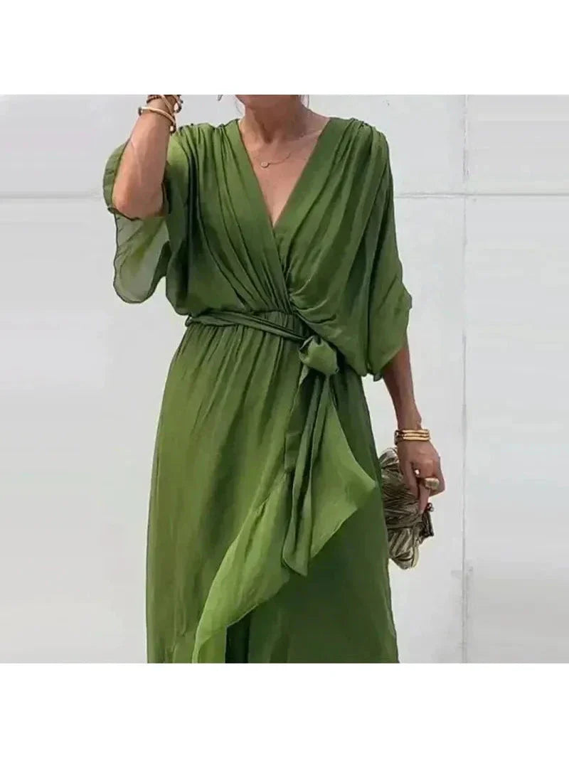 Women's Elegant Loose Dress Wedding Guest Dress from Clara & James Palm Beach