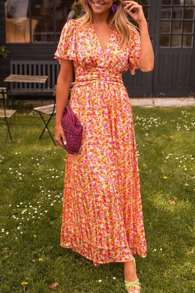 Women's Wedding Guest Maxi Dress - Casual Floral Wedding Guest Dress from Clara & James Palm Beach