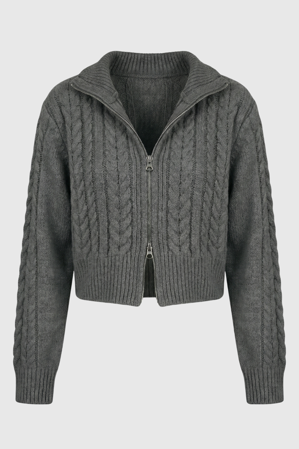 Women's Cozy Dark Gray Long Cardigan Sweater with Relaxed Fit Fall Dress & Knitwear from Clara & James Palm Beach