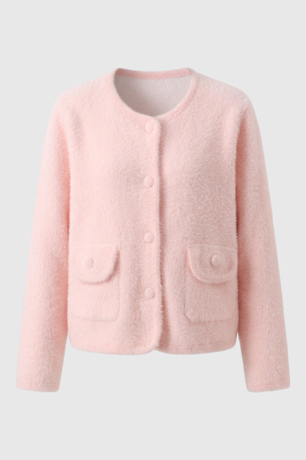 Women's Cozy Pink Long Cardigan Sweater with Open Front Fall Dress & Knitwear from Clara & James Palm Beach