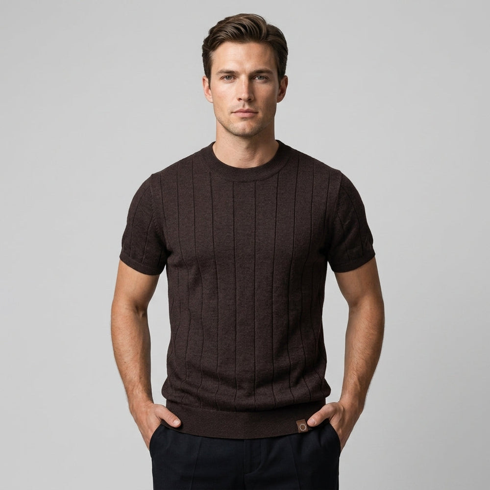Luca Ribbed Cotton Tee