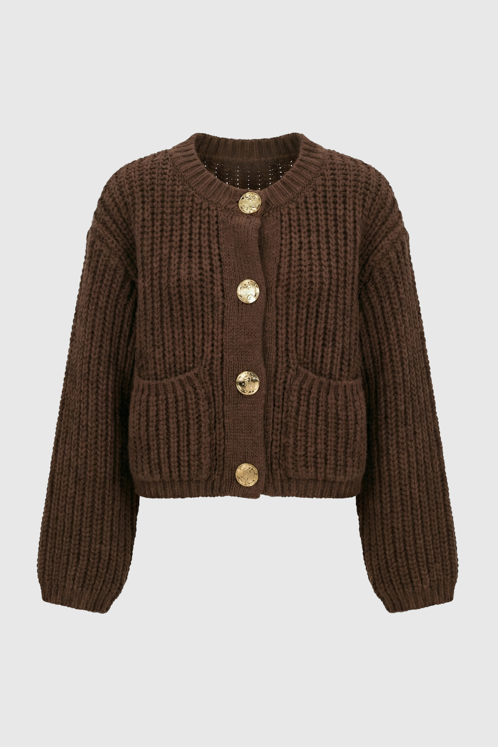 Women's Cozy Brown Knit Cardigan with Relaxed Fit Fall Dress & Knitwear from Clara & James Palm Beach