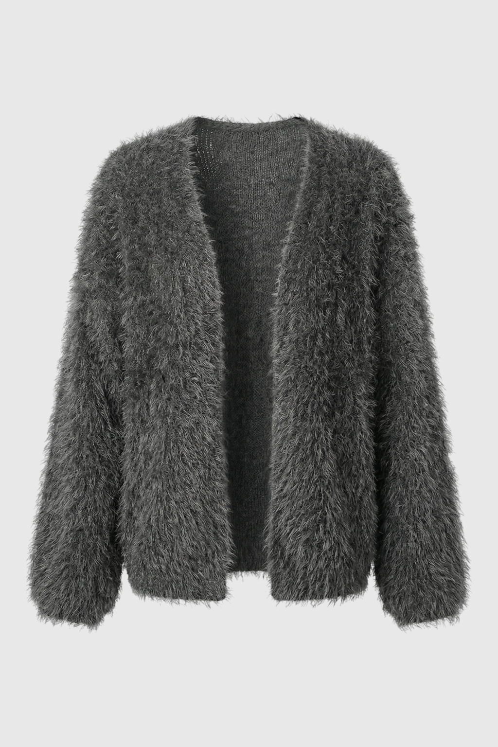 Women's Cozy Dark Gray Cardigan with Relaxed Fit Fall Dress & Knitwear from Clara & James Palm Beach