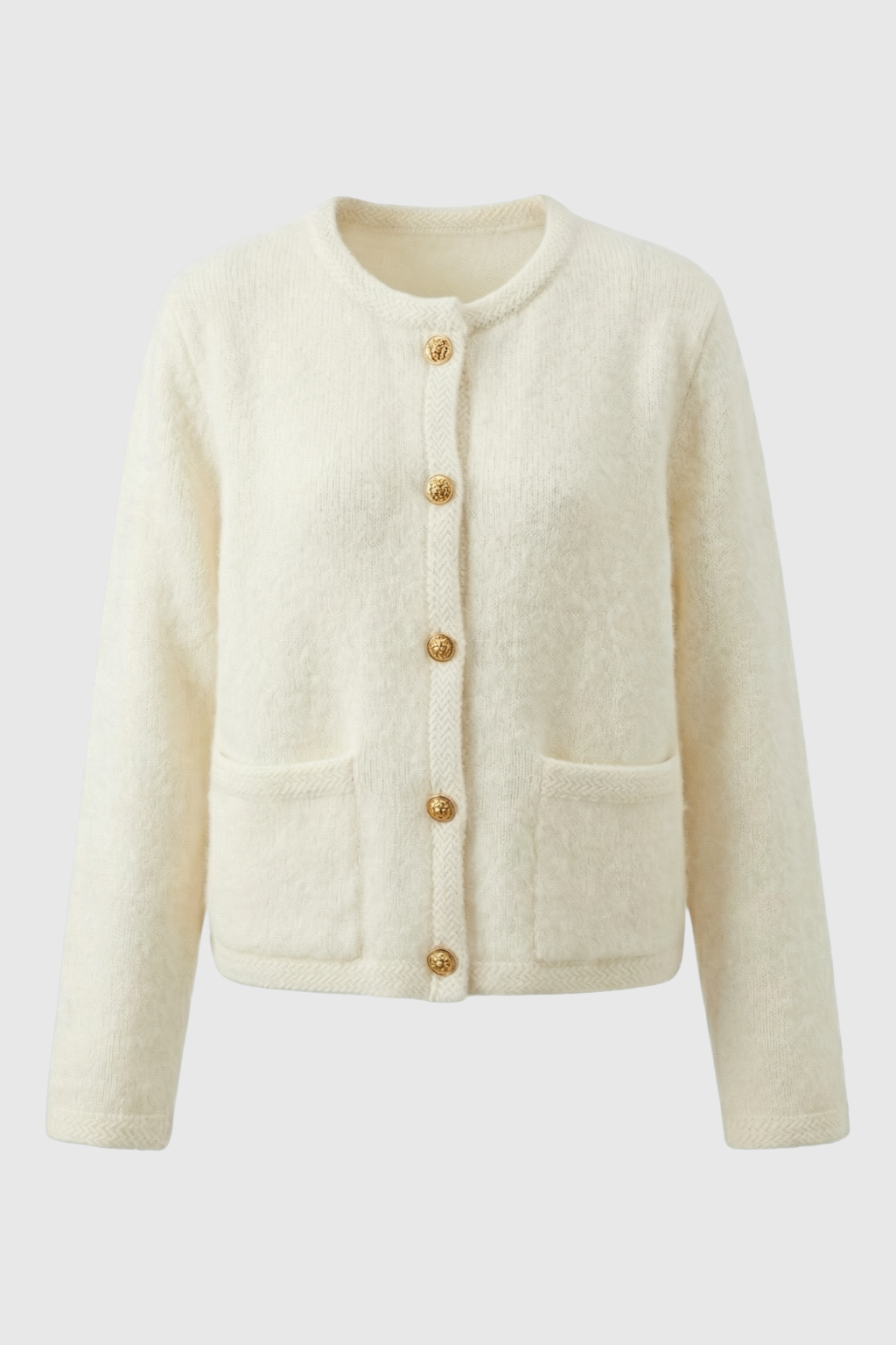 Women's Cozy White Long Cardigan with Relaxed Fit Fall Dress & Knitwear from Clara & James Palm Beach