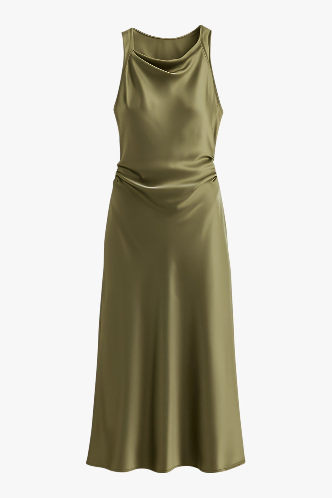 Women's Elegant Olive Green Maxi Dress with Adjustable Fit Summer Dress from Clara & James Palm Beach