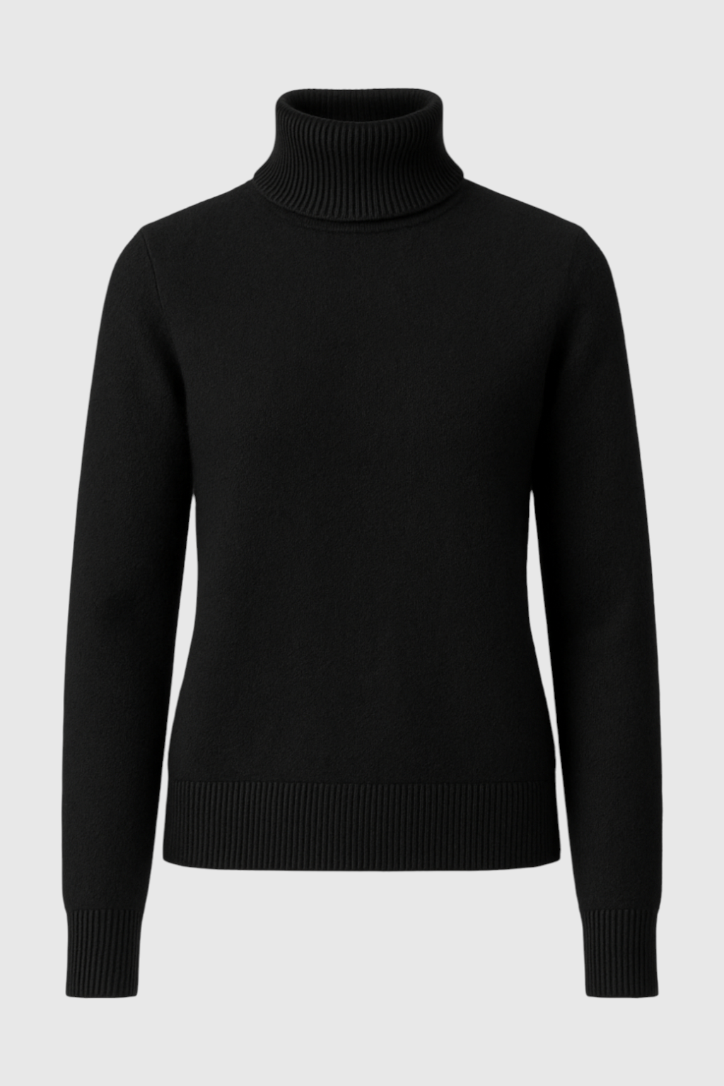Women's Elegant Slim Fit Black Turtleneck Sweater Fall Dress & Knitwear from Clara & James Palm Beach