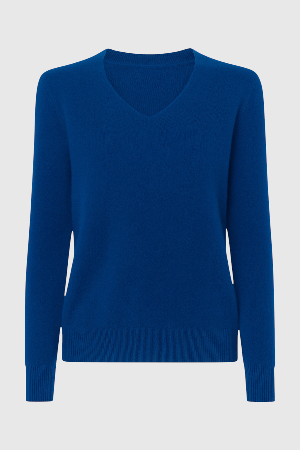 Women's Cozy Dark Blue V-Neck Sweater with Flattering Fit Fall Dress & Knitwear from Clara & James Palm Beach