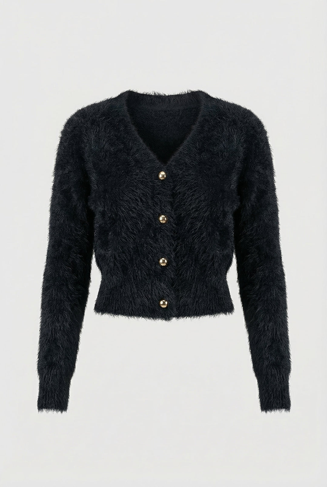Women's Cozy Long Black Cardigan Sweater with Open Front Design Fall Dress & Knitwear from Clara & James Palm Beach