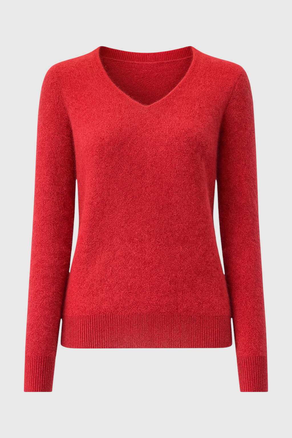 Women's Cozy Red Sweater with Flattering Fit Fall Dress & Knitwear from Clara & James Palm Beach