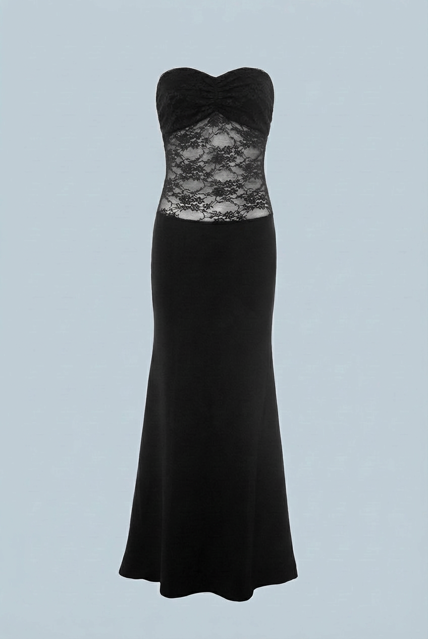 Women's Elegant Black Lace Evening Gown with Mermaid Hem Cocktail & Formal Dress from Clara & James Palm Beach